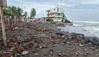 Playa de Colima tras el paso del huracán Polo. | Protección Civil de Colima