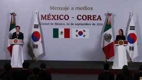 Presidenta de México, Claudia Sheinbaum y Lee Jae-Myung, presidente de Corea del Sur