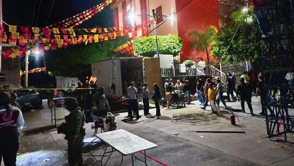 Elementos de la Guardia Nacional y del Ejército Mexicano acudieron al lugar