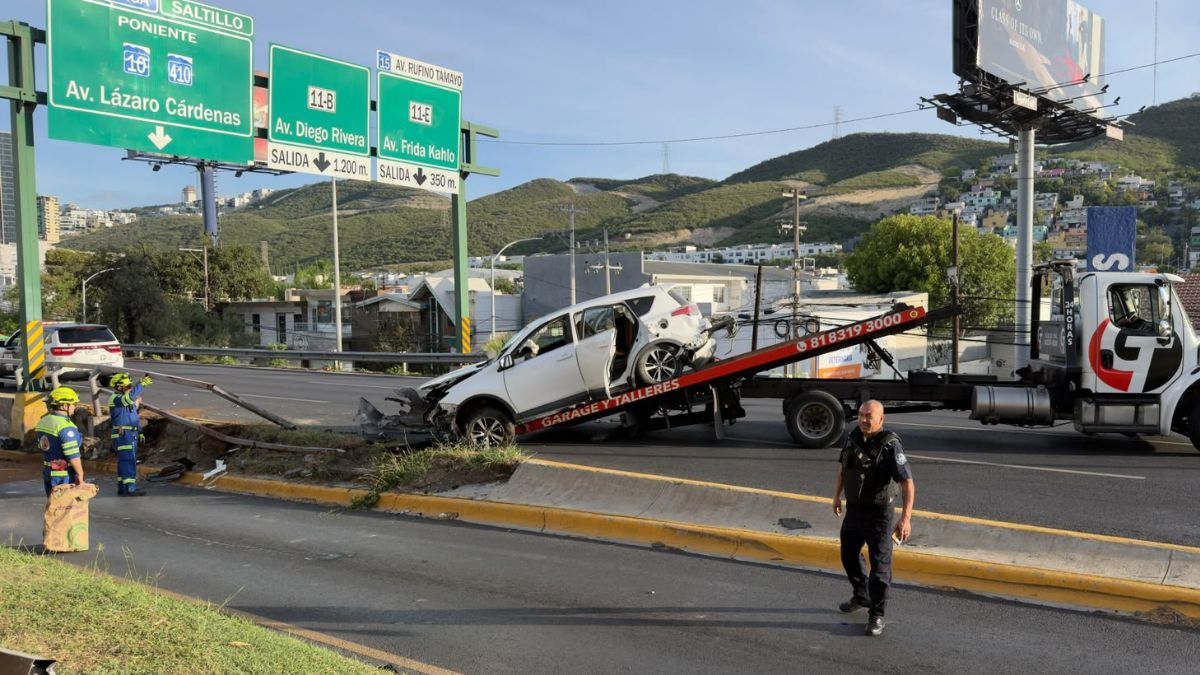 El incidente ocurrió en los límites de los municipios de Monterrey y San Pedro.| Especial