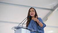 Libia Dennise en su segundo informe de gobierno en Salamanca