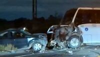 El accidente se registró en la carretera a Miguel Alemán, a la altura del Puente Marín.