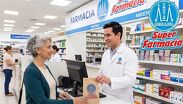 Recreación hecha con IA de una mujer comprando medicina.