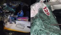 Taxi choca sobre la carretera Tenango-La Marquesa; hay un muerto y un herido.