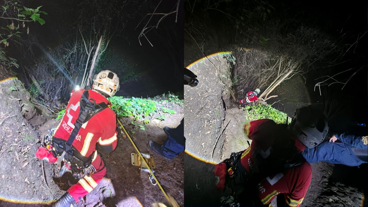 Un grupo de adolescentes fue rescatado de un barranco en Chapultepec.
