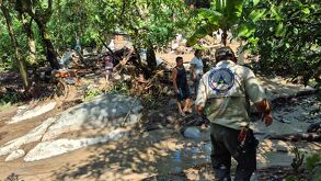 Las condiciones de lluvia dificultan el acceso al rescate. | Protección Civil y Bomberos de Jalisco