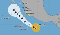 La tormenta amenaza a las costas del pacífico con lluvias a lo largo de la semana. | National Weather Service