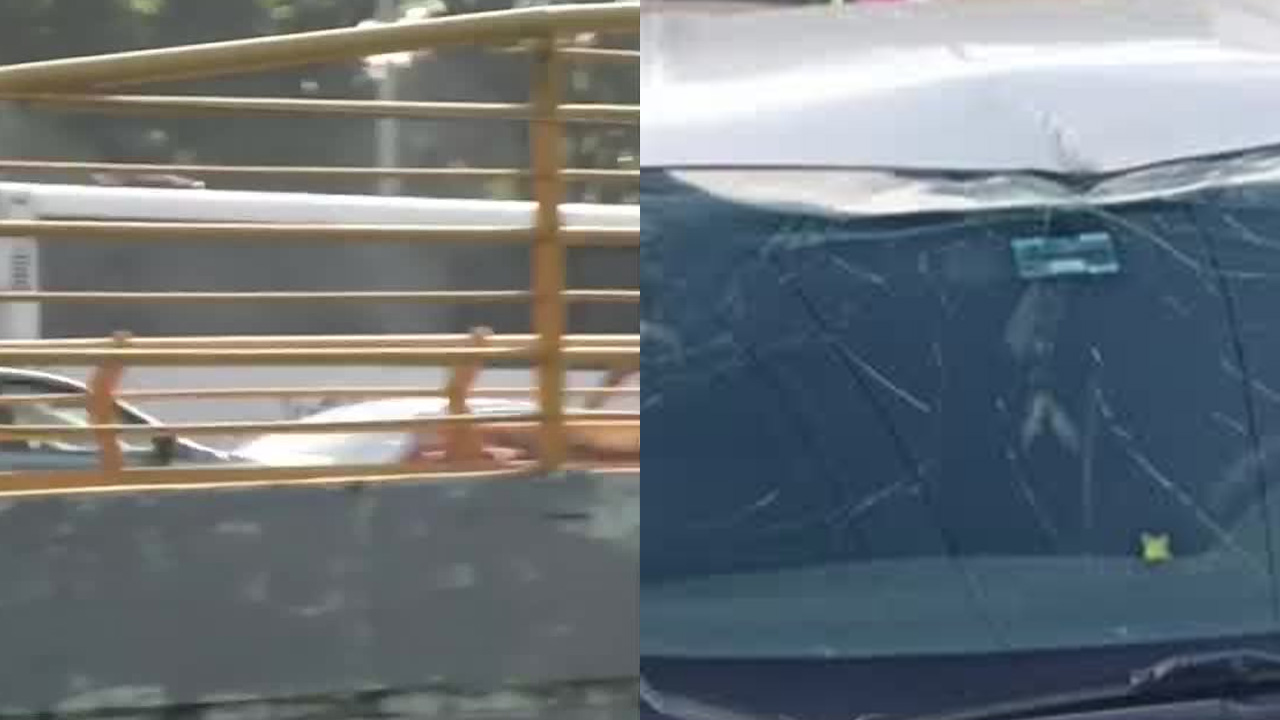 Lanzan piedra desde un puente contra Uber en Insurgentes; continúa esperando respuestas