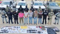 Cinco personas fueron detenidas durante el operativo, entre ellas una mujer | Fiscalía General del Estado de Oaxaca