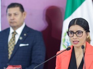 El gobernador Alejandro Armenta reconoció el trabajo de Gabriela Sánchez como titular de la Secretaría del Deporte y Juventud | Anel Esgua