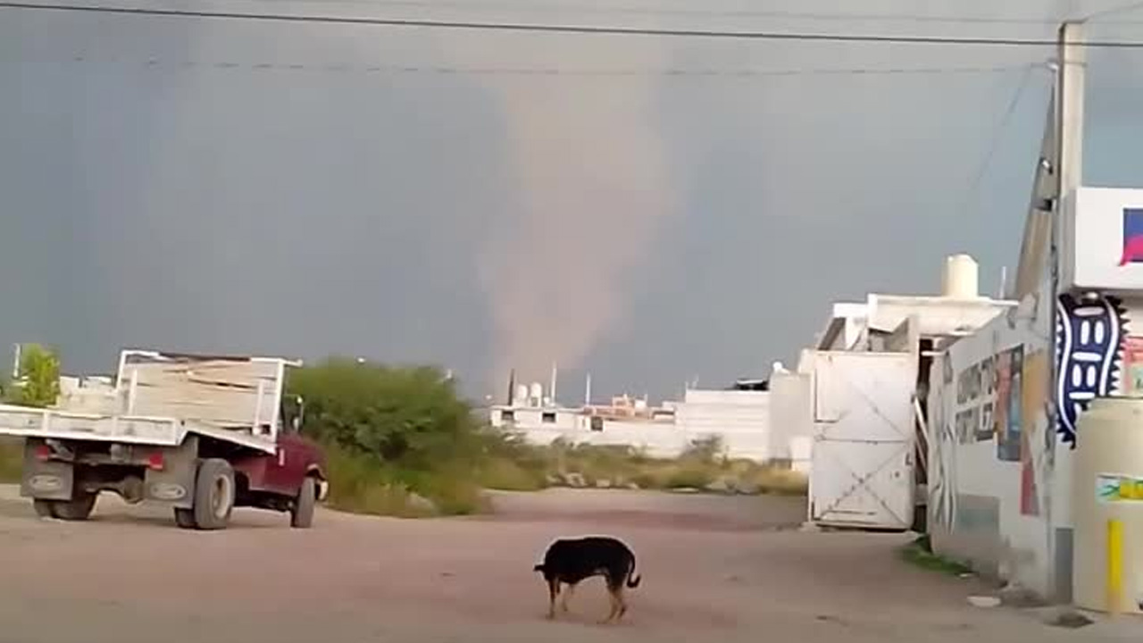 Torbellino provoca destrozos en Central de Abastos de Actopan, Hidalgo