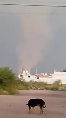 Torbellino provoca destrozos en Central de Abastos de Actopan, Hidalgo