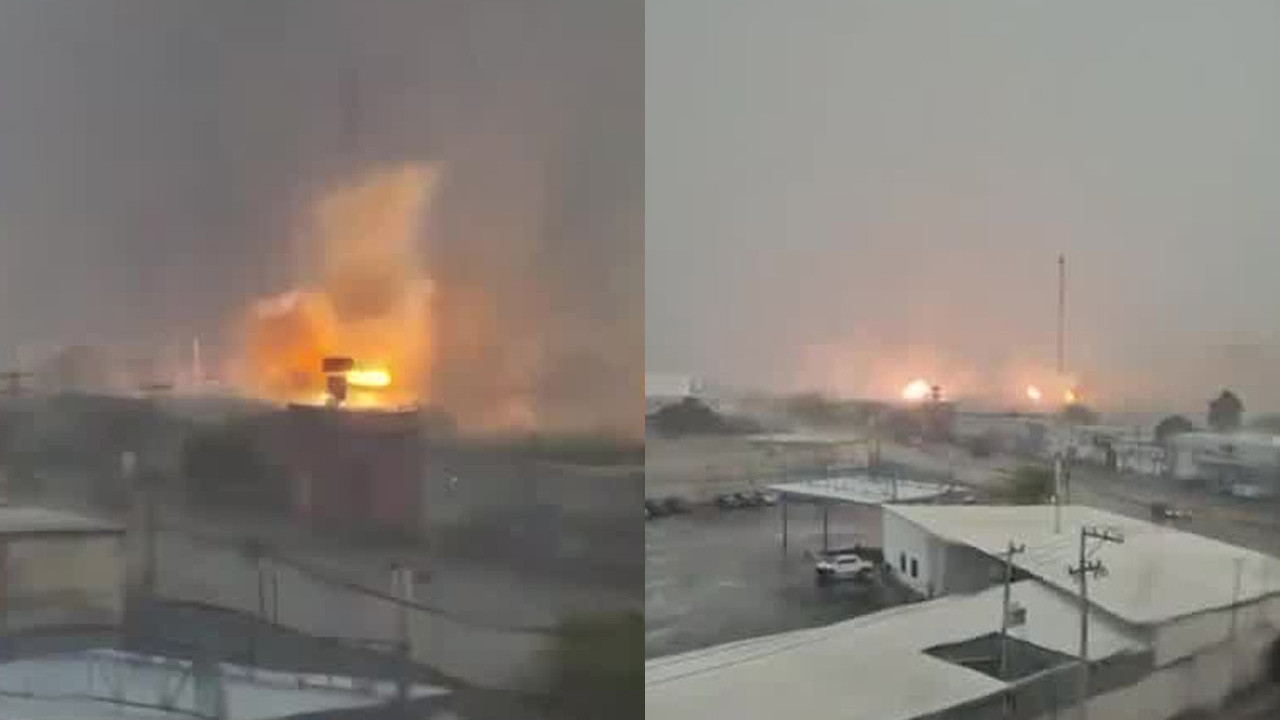 VIDEO | Captan impactante explosión de CFE en Las Trojes de Torreón tras lluvias y ráfagas de viento