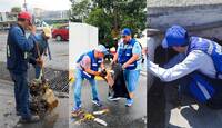 Cuadrillas de Servicios Públicos desazolvaron rejillas pluviales en arterias primarias de San Nicolás.
