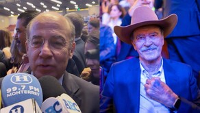 Los expresidentes de México, Felipe Calderón y Vicente Fox, acudieron al Segundo Informe de Gobierno de Adrián de la Garza.