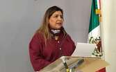 Anabel Alcocer Cruz, presidenta del Comité Ejecutivo Estatal de Morena en Nuevo León. | Sandra González