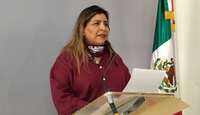 Anabel Alcocer Cruz, presidenta del Comité Ejecutivo Estatal de Morena en Nuevo León. | Sandra González