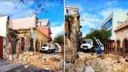 Derrumbe en Barrio Antiguo preocupa por riesgo para peatones y comerciantes