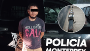 Detienen hombre por robar teléfono público en Monterrey