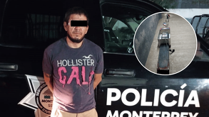 Detienen hombre por robar teléfono público en Monterrey