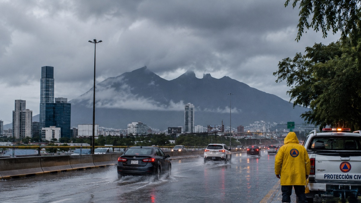 Protección Civil de Nuevo León dio a conocer que los acumulados de agua.| ChatGPT