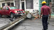 El poste se encontraba en la colonia Felipe Carrillo.