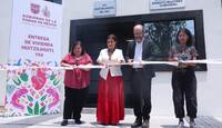 La jefa de gobierno, Clara Brugada, hizo entrega de 106 viviendas en la Gustavo A. Madero. | Especial