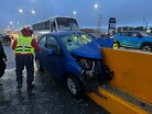 La pasajera herida había terminado su jornada laboral y se dirigía a su domicilio cuando ocurrió el accidente.