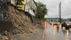El punto de reducción se encuentra un par de metros antes de llegar a la zona del deslave
