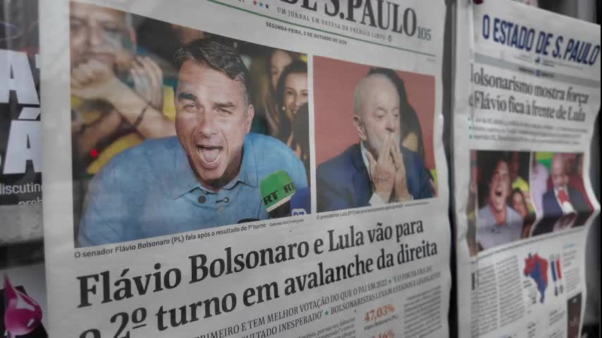 Los votantes de São Paulo reaccionan al resultado de la primera vuelta de las elecciones presidenciales