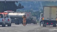 Derrame de ácido en Carretera a Chapala causa cierre vial en Ixtlahuacán de los Membrillos