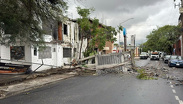 Reportan derrumbe tras lluvias en calles del centro de Monterrey. TD Nocturno Monterrey, 05 de octubre 2026
