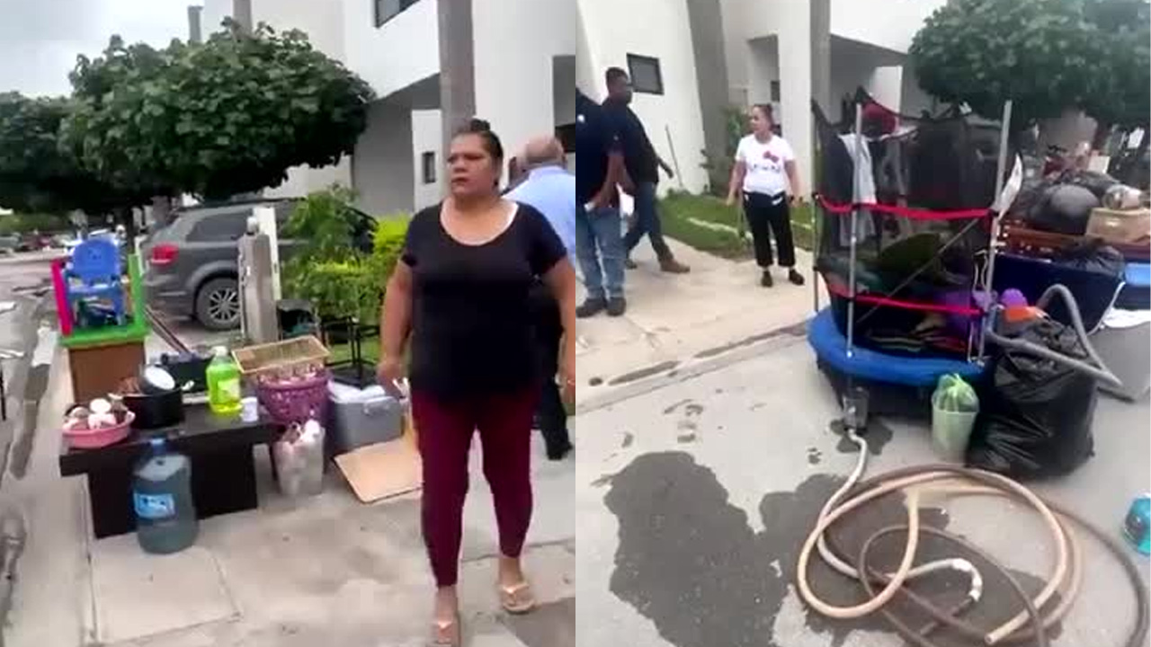 VIDEO | Embargan casa de familia en Torreón por error y sacan sus pertenencias a la calle