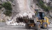En la zona afectada se realizaron trabajos para retirar lodo, piedras y escombro