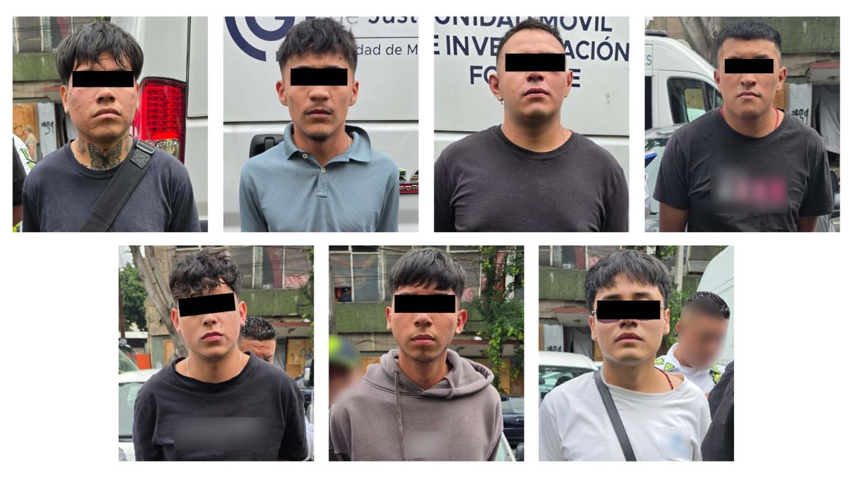 Detienen a 7 sujetos tras agredir a policías de tránsito en la colonia Centro. | SSC CdMx