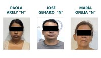 Los tres familiares detenidos son la abuela, María Ofelia ‘N’, el tío paterno, José Genaro ‘N’ y la tía Paola Arely 'N'