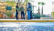 Miguel Ángel Riquelme Solís recorrió este miércoles los tramos intervenidos en la colonia Eduardo Guerra