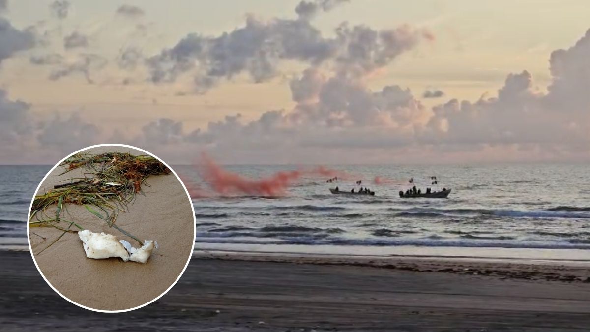 Técnicos ambientales localizaron recubrimientos y aislantes a lo largo de cinco kilómetros de playa.
