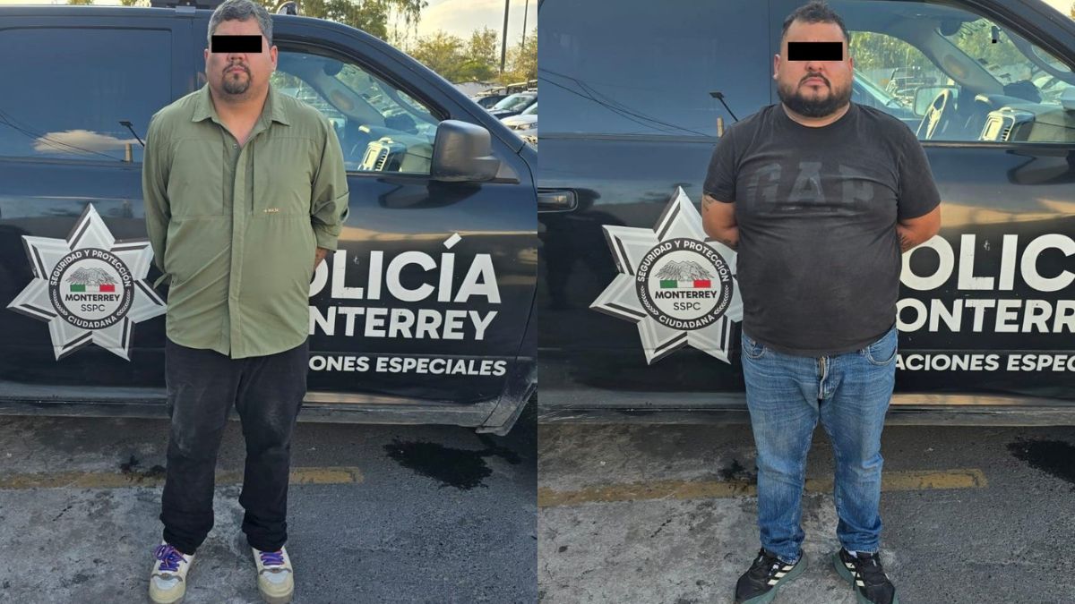 Los detenidos fueron identificados como Yenair Emmanuel “N” de 33 años y Eduardo “N” de 35.| Especial