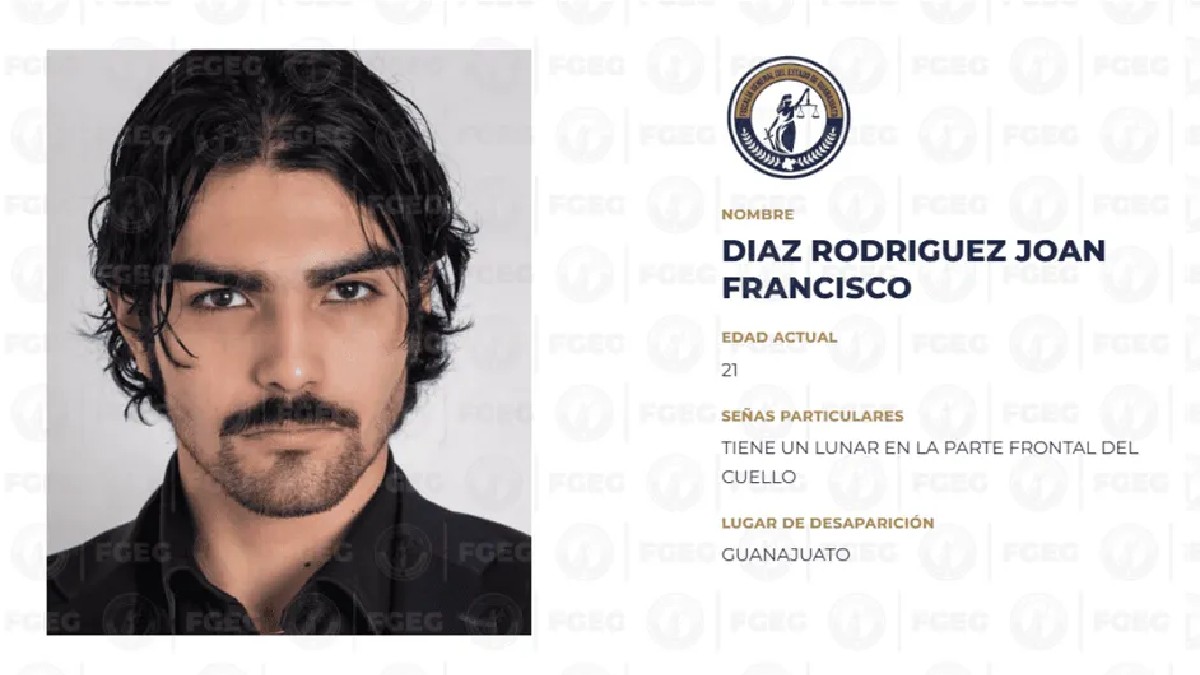 La Fiscalía estatal activó los protocolos de localización de Joan Francisco.