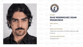 La Fiscalía estatal activó los protocolos de localización de Joan Francisco.