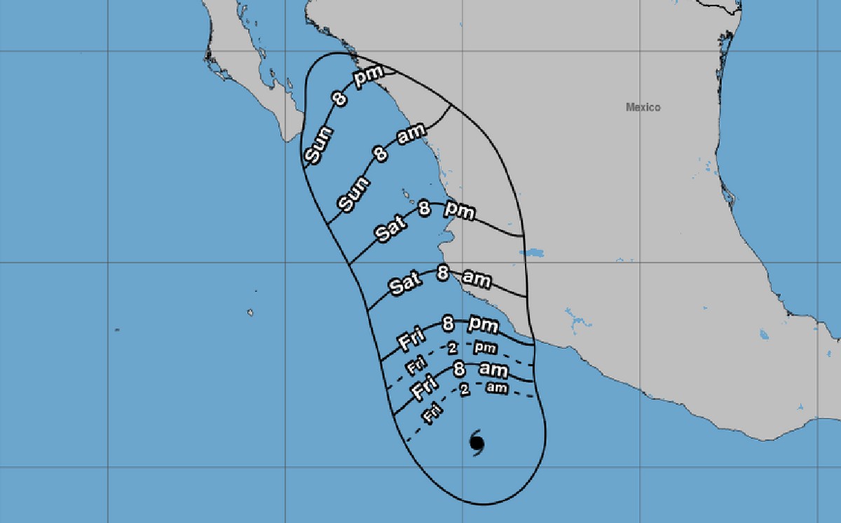 El huracán Simon se localiza a 395 km de Cihuatlán, Jalisco, y a 380 km al sur de Manzanillo, Colima | NHC
