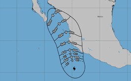 El huracán Simon se localiza a 395 km de Cihuatlán, Jalisco, y a 380 km al sur de Manzanillo, Colima | NHC