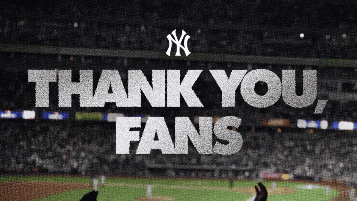 La celebración que había comenzado en las tribunas terminó convertida en incredulidad. | @Yankees