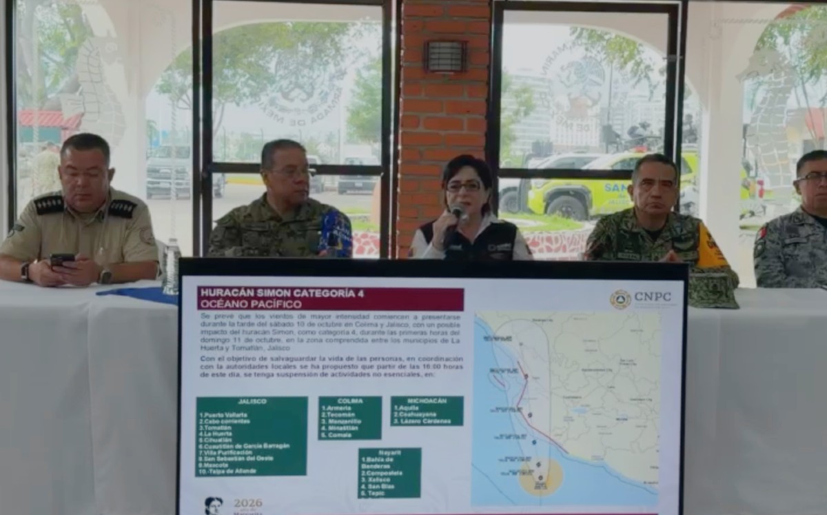 Sesión permanente de Protección Civil encabezada por Laura Velazquez.