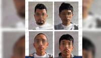 Los detenidos fueron identificados como Diego “N”, Mariano “N”, Yahir “N” y Francisco “N”,