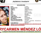 La ficha oficial no refiere señas particulares de la mujer.