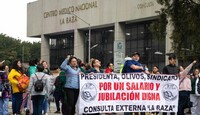 Trabajadores del Instituto Mexicano de Seguridad Social mantuvieron cerradas las principales vialidades de la Ciudad de México.