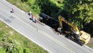 Comienzan construcción en la carretera El Grullo–Ciudad Guzmán por deslaves tras huracán Simon.