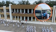 Se desploma cimbra de cobertizo en Escuela Naval de Veracruz durante construcción, hay 14 heridos | Cortesía